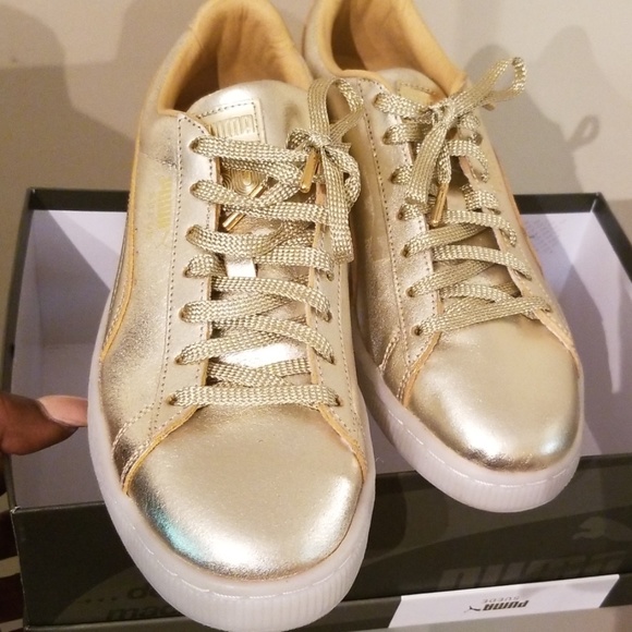 Puma Shoes Gold Gym Shoes Poshmark